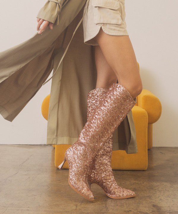 The Jewel - Knee High Sequin Boots