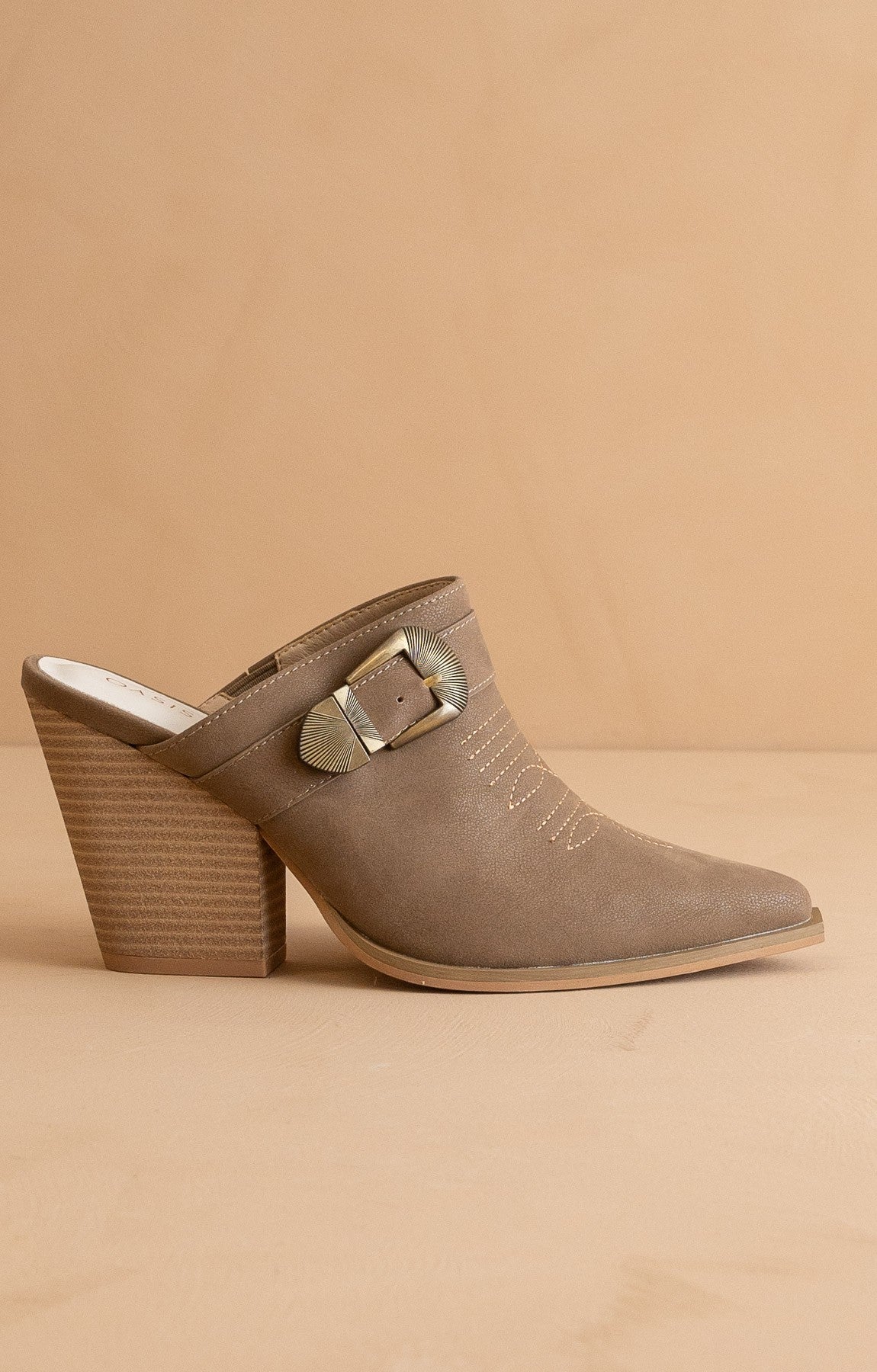 Dixie - Mules With Western Buckle Detail