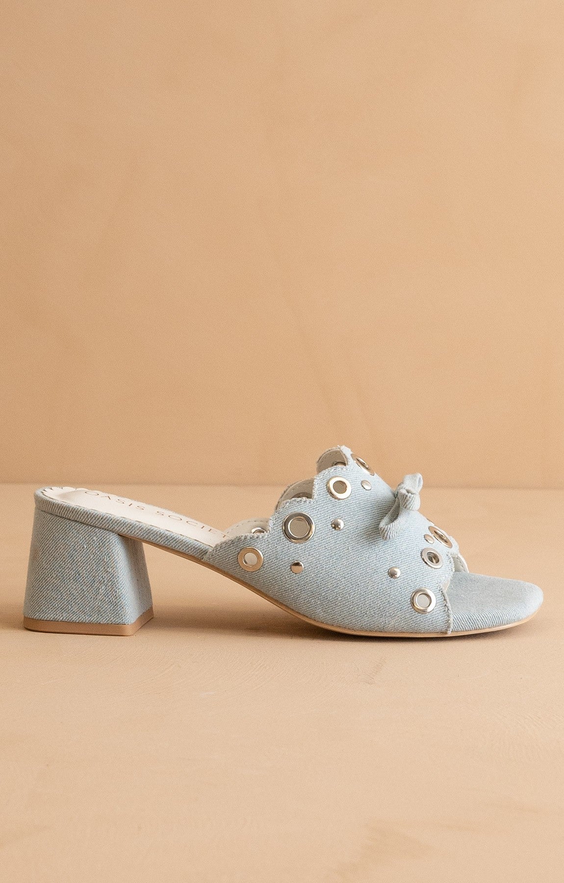 Bella - Scalloped Mules with Bow