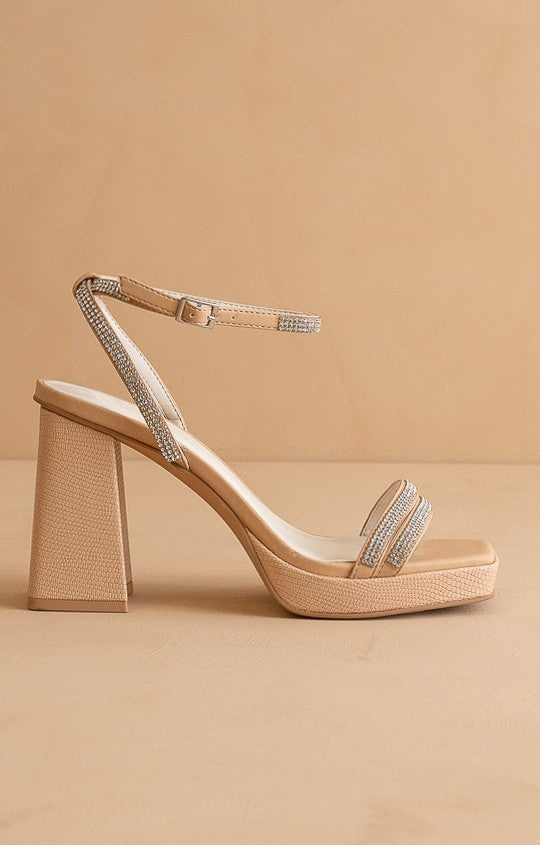 The Suva - Gator Print Rhinestone Heels