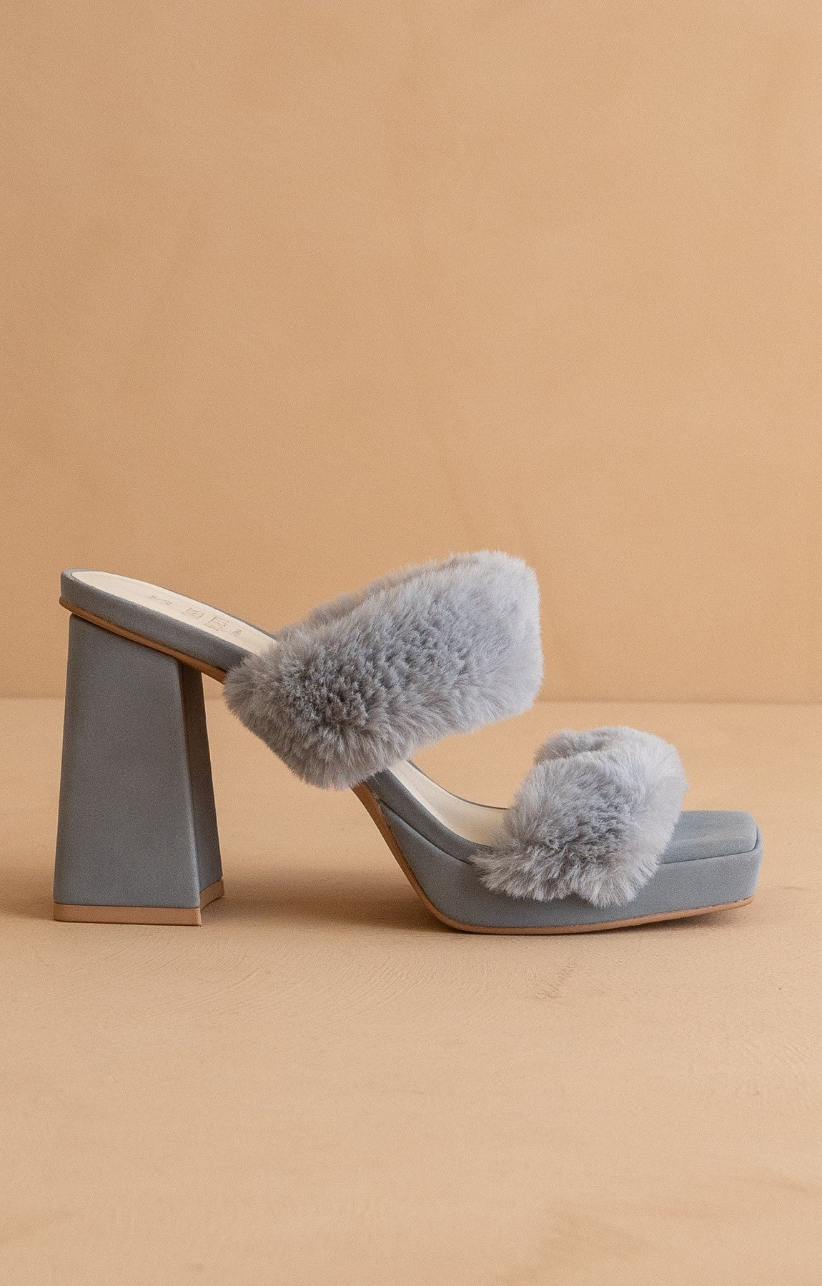 The Simone Fuzzy Strap Platform Heels – Party Shoes