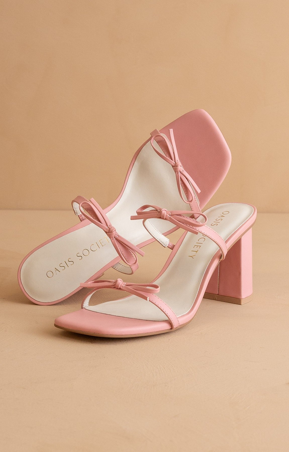The Wendy Double Strap Bow Heels