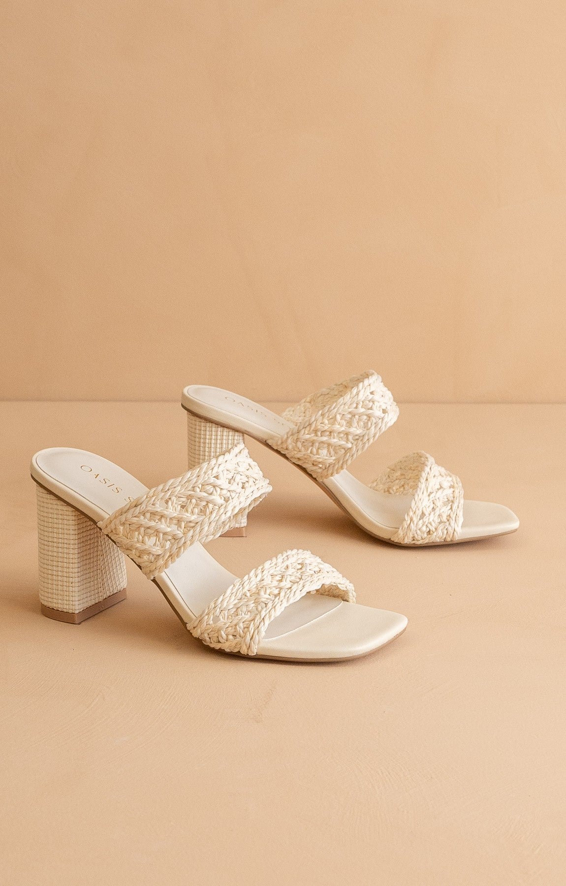 The Barbara - Woven Double Band Heels