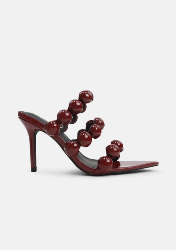 Ashlynn - Sculptural Beaded Mule Heels