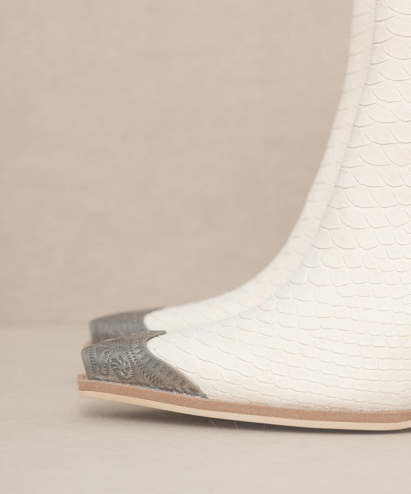 The Zion - Bootie with Etched Metal Toe