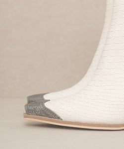 The Zion - Bootie with Etched Metal Toe