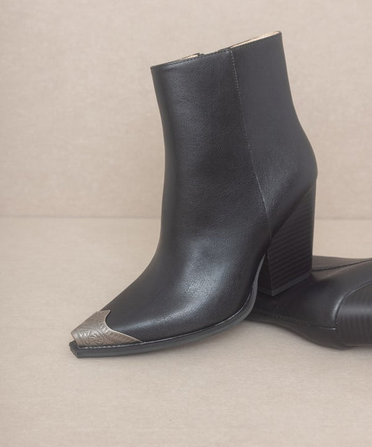 The Zion - Bootie with Etched Metal Toe