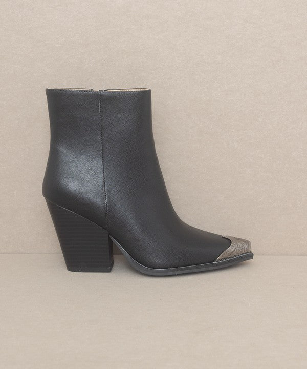 The Zion - Bootie with Etched Metal Toe
