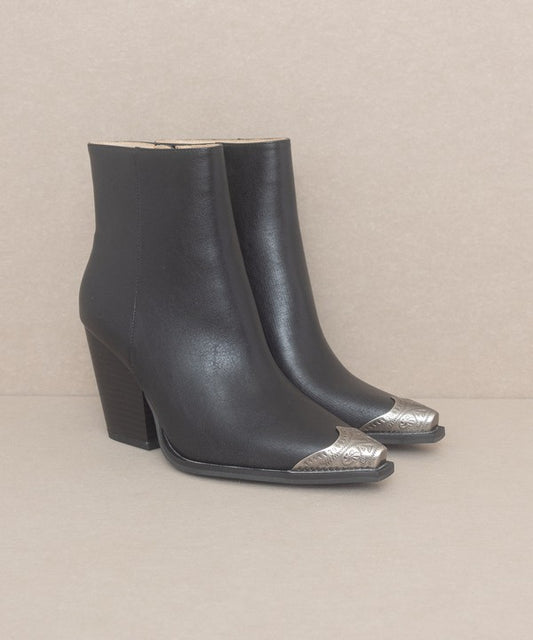 The Zion - Bootie with Etched Metal Toe