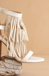 The Gela - Fringe Framed Heels