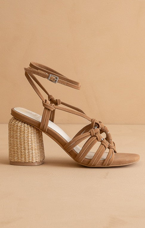 Monza - Strappy Basket Weave Heels