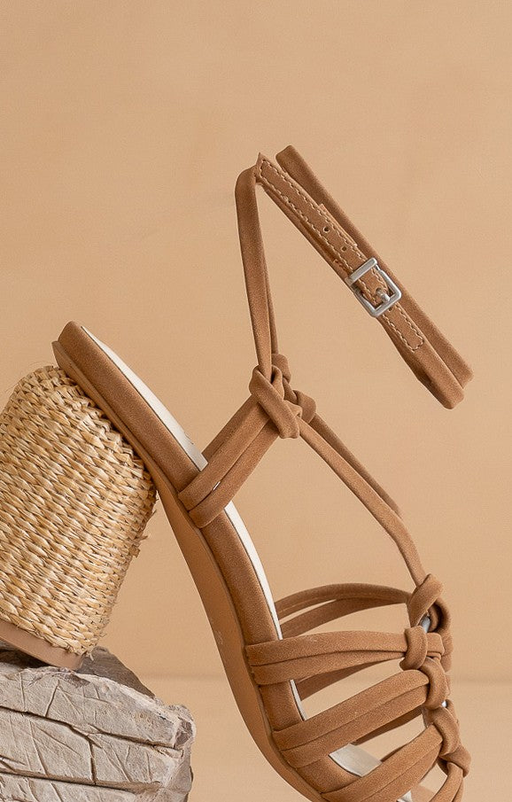 Monza - Strappy Basket Weave Heels