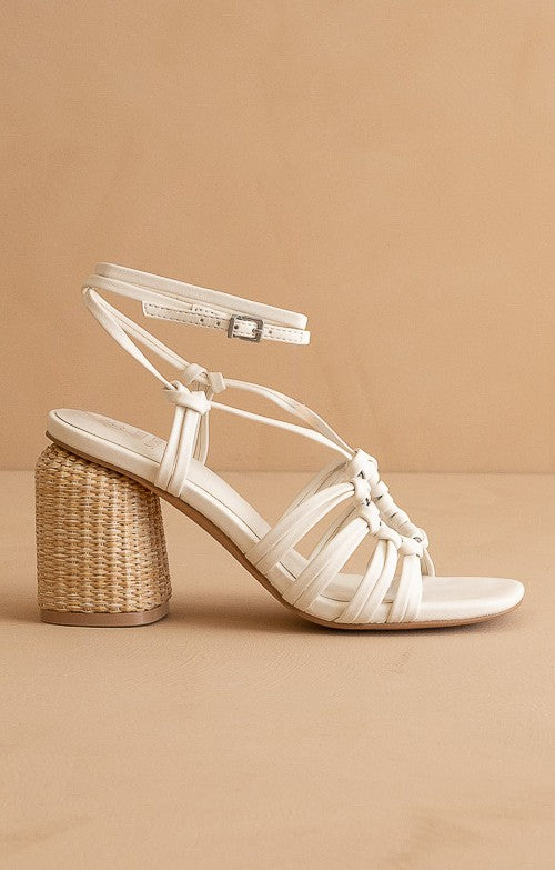 Monza - Strappy Basket Weave Heels