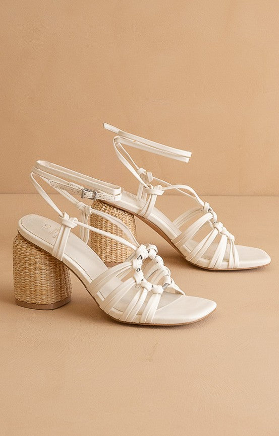 Monza - Strappy Basket Weave Heels