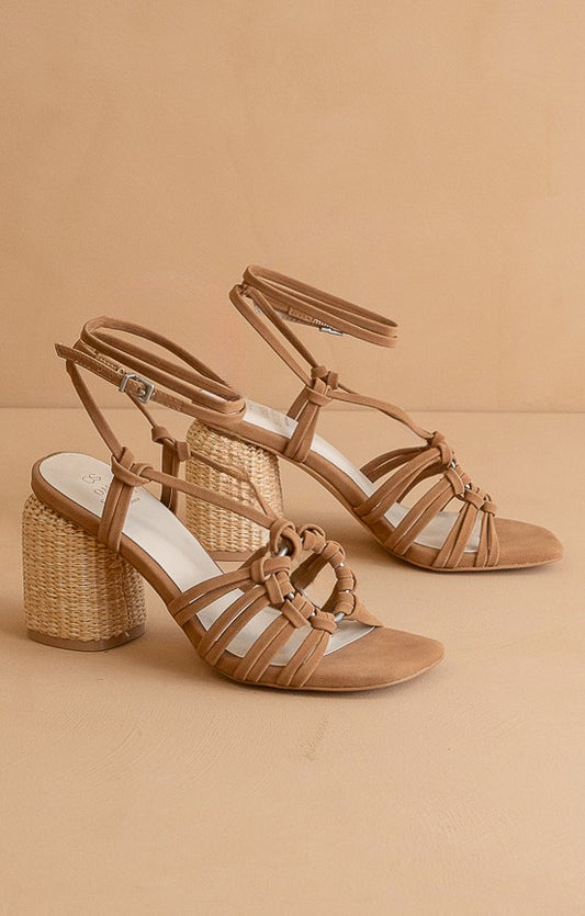 Monza - Strappy Basket Weave Heels