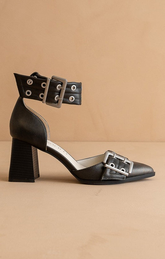 Lux - Double Buckle Pointed Heels