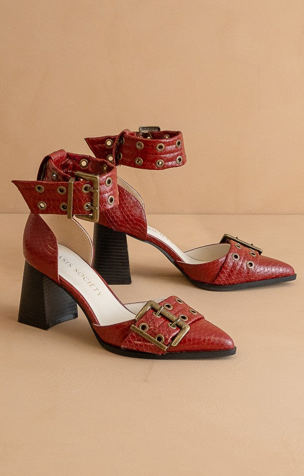 Lux - Double Buckle Pointed Heels