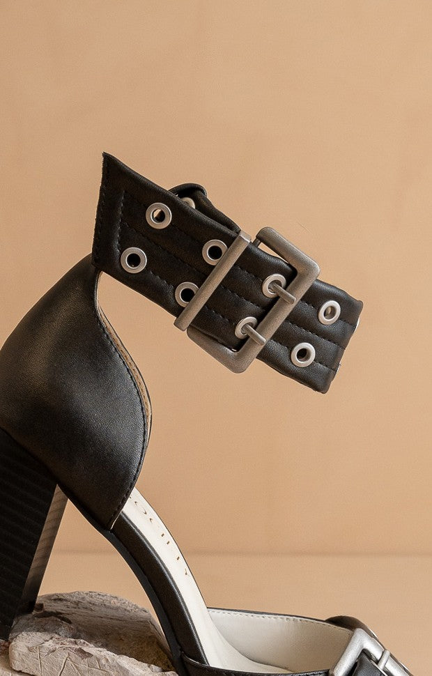 Lux - Double Buckle Pointed Heels