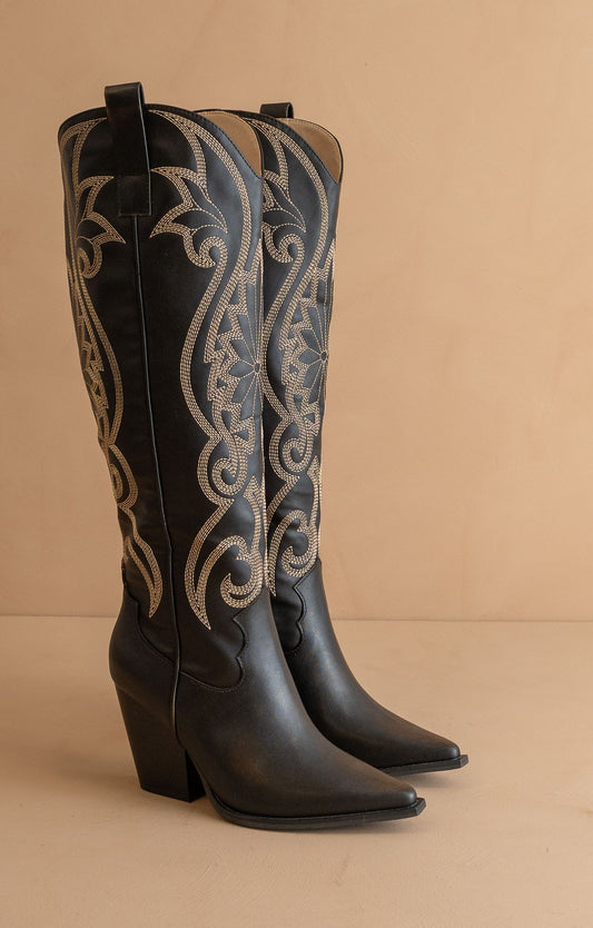 The Astrid - Knee High Cowboy Boots