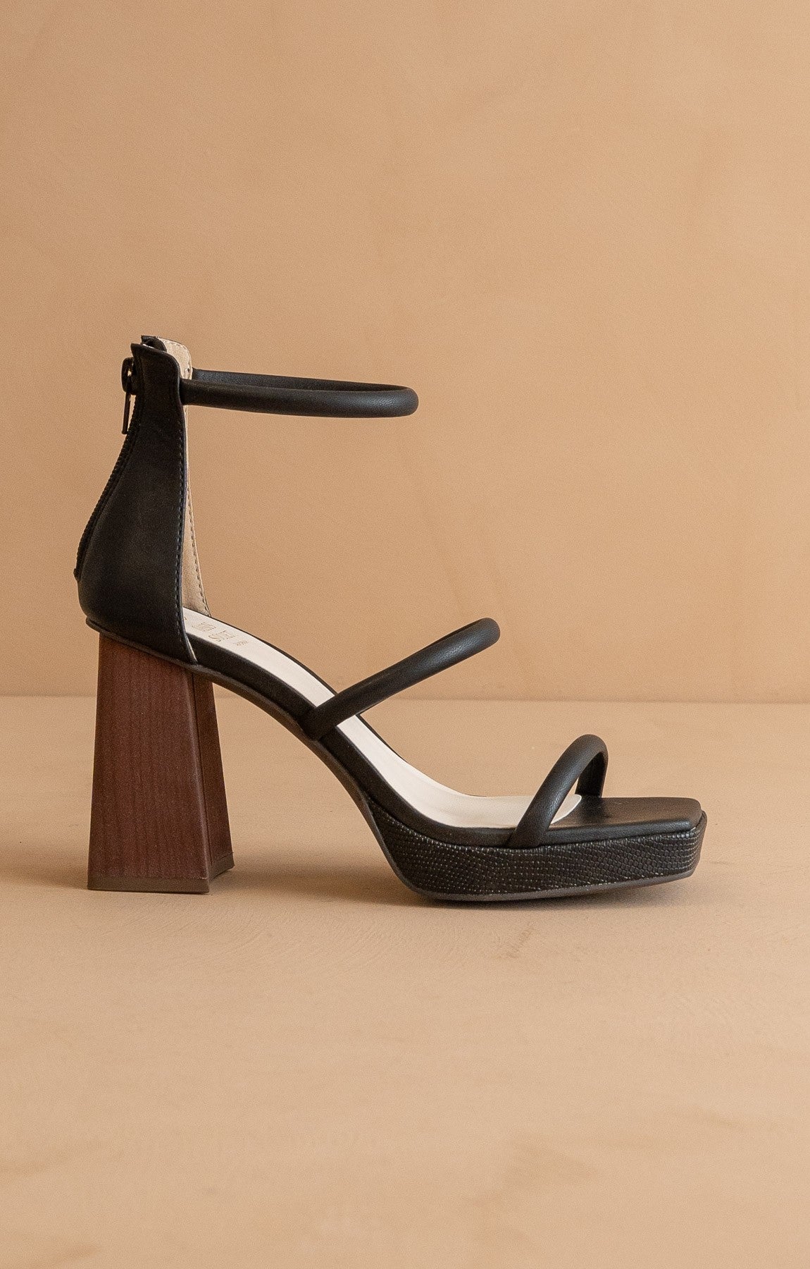 The Aisa - 3-strap Platform Heels