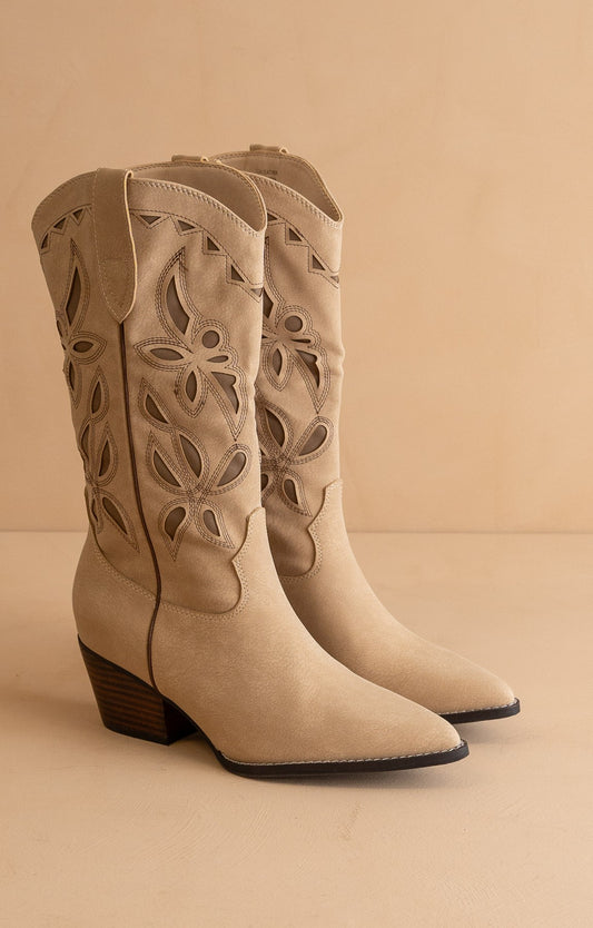 Zinnia - Laser Cut Western Boots