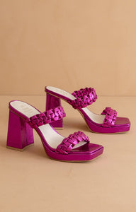 The Zenda - Braided Platform Party Heels