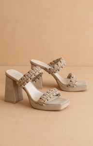 The Zenda - Braided Platform Party Heels
