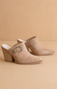 Dixie - Mules With Western Buckle Detail