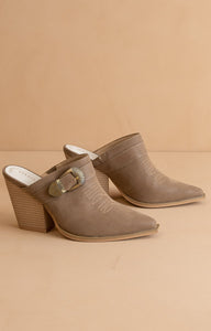 Dixie - Mules With Western Buckle Detail