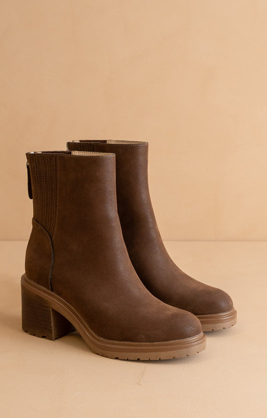 Megan - Lug Chelsea Booties