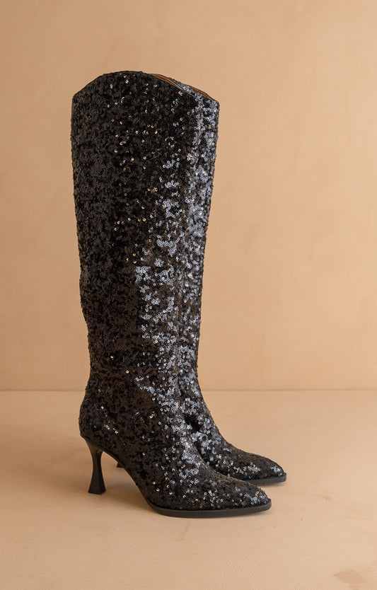 The Jewel - Knee High Sequin Boots