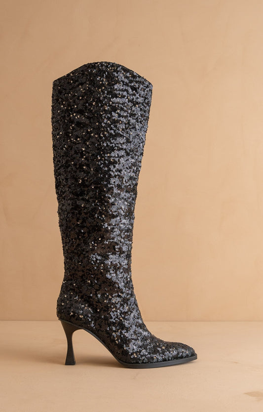 The Jewel - Knee High Sequin Boots