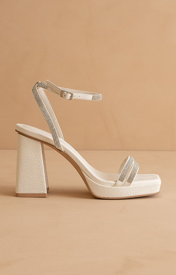 The Suva - Gator Print Rhinestone Heels