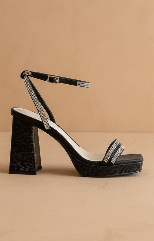 The Suva - Gator Print Rhinestone Heels
