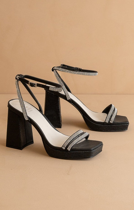 The Suva - Gator Print Rhinestone Heels