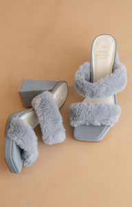 The Simone Fuzzy Strap Platform Heels – Party Shoes