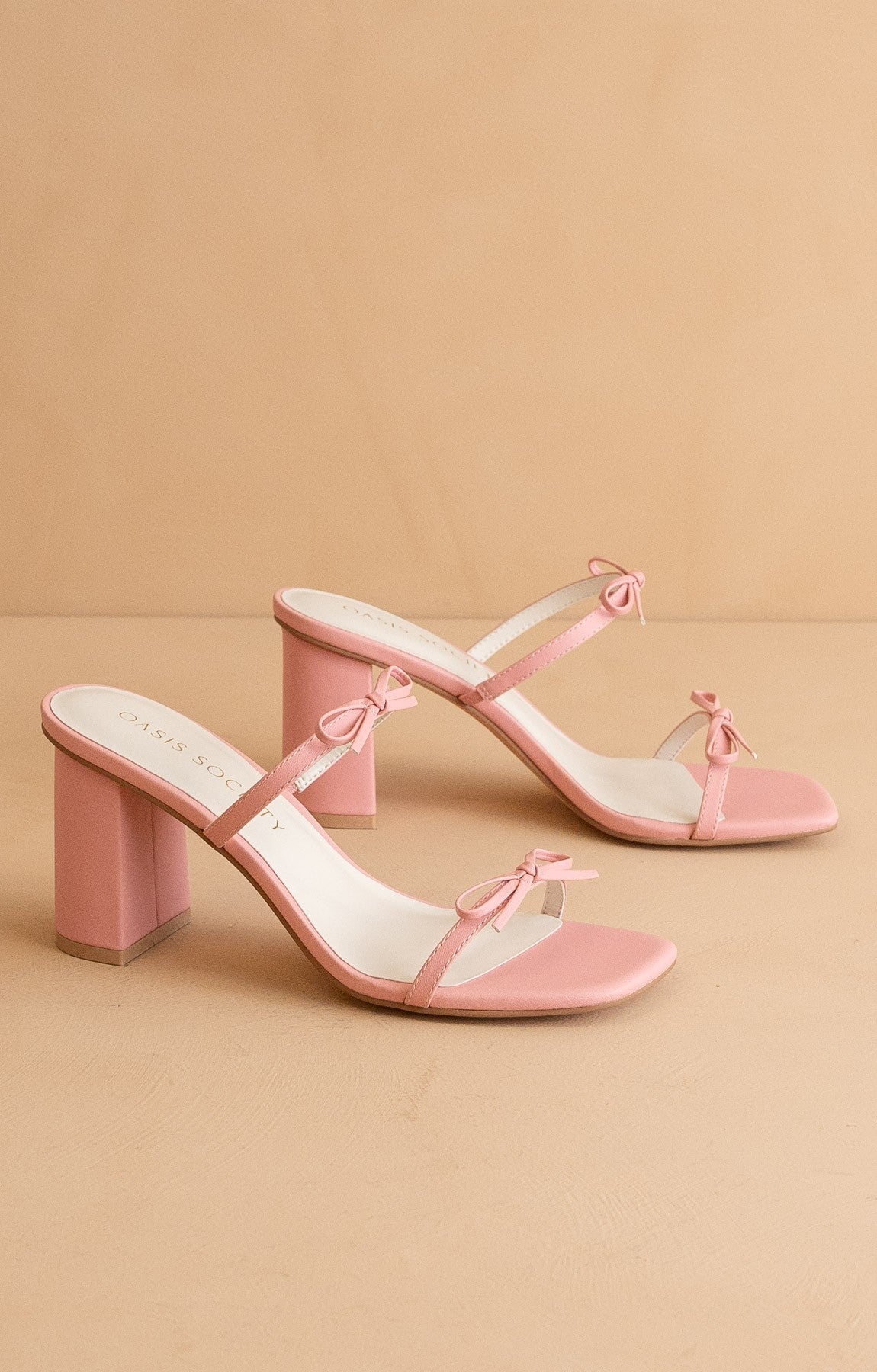 The Wendy Double Strap Bow Heels