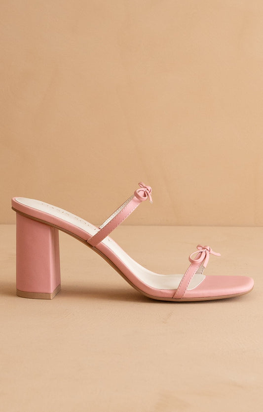 The Wendy Double Strap Bow Heels