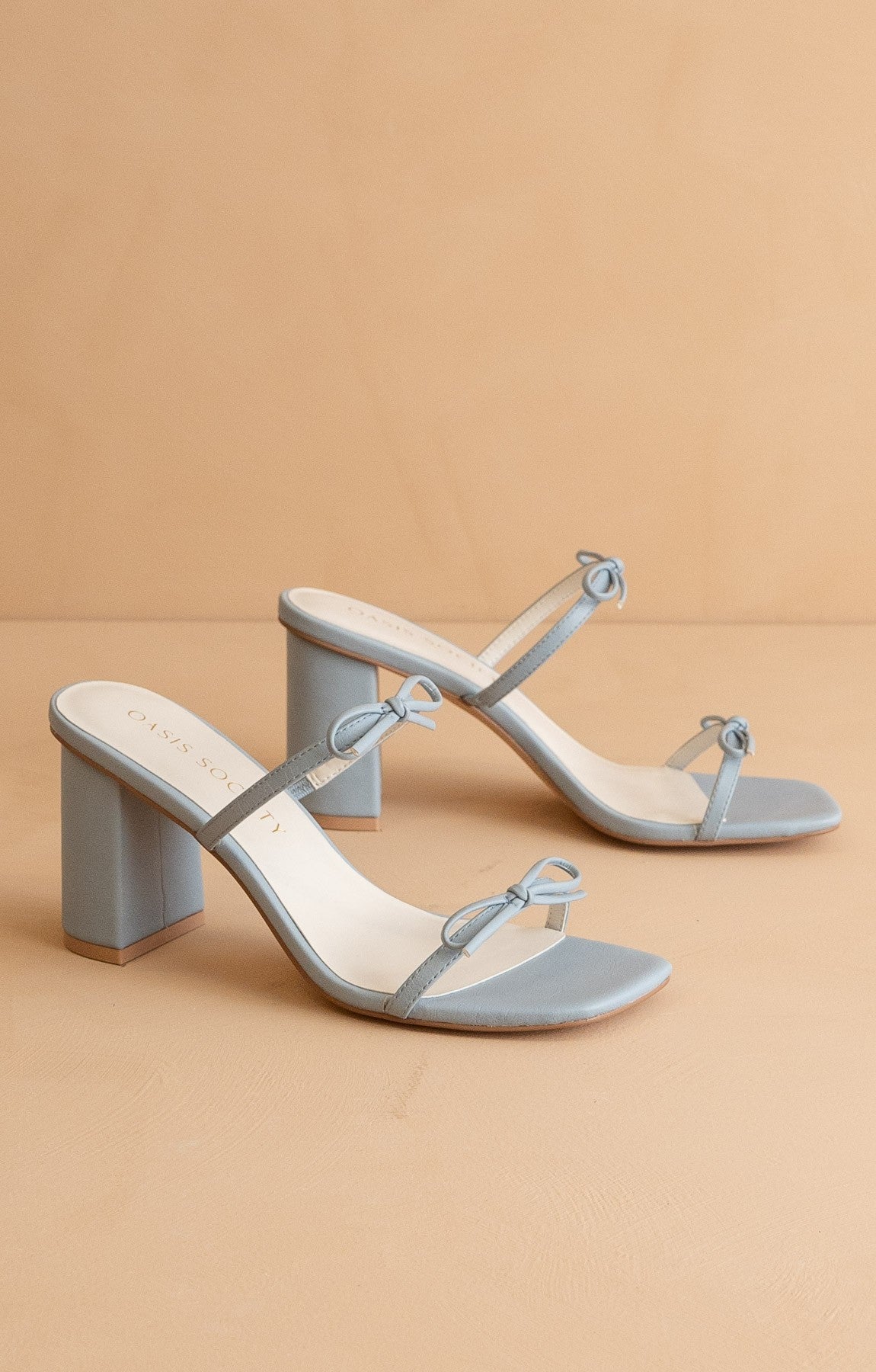 The Wendy Double Strap Bow Heels
