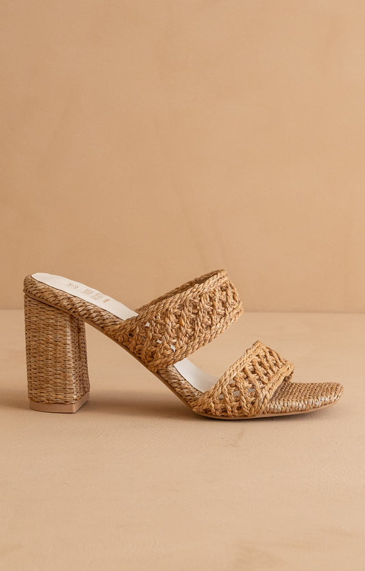 The Barbara - Woven Double Band Heels