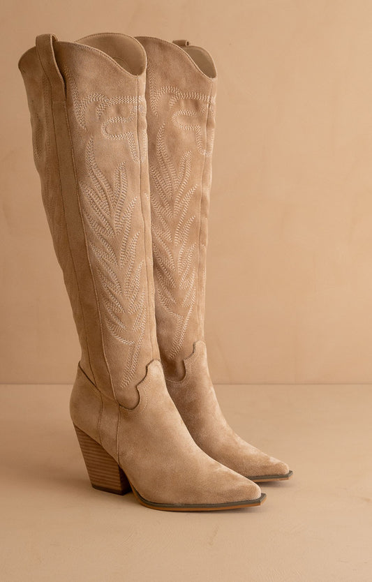 Bronco - Knee-High Embroidered Boots