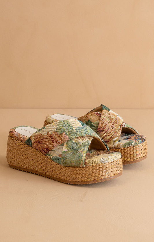 The Fresno - Raffia Platform Sandals