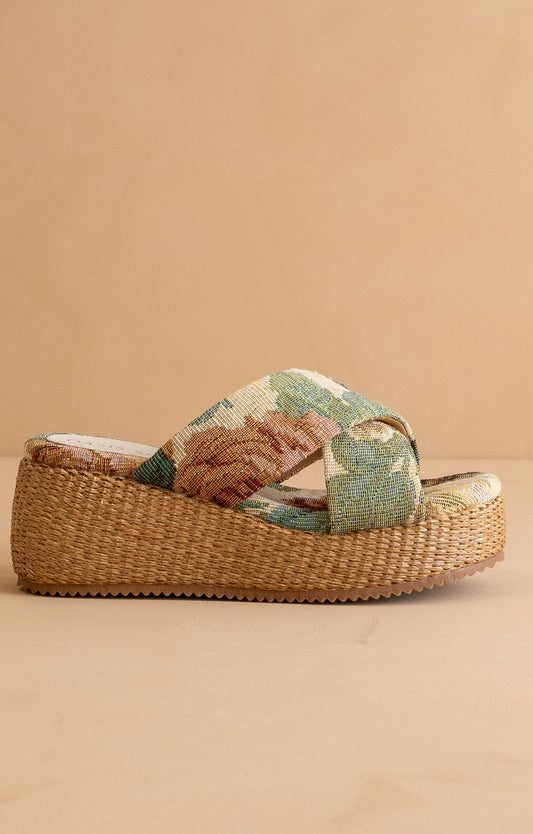 The Fresno - Raffia Platform Sandals