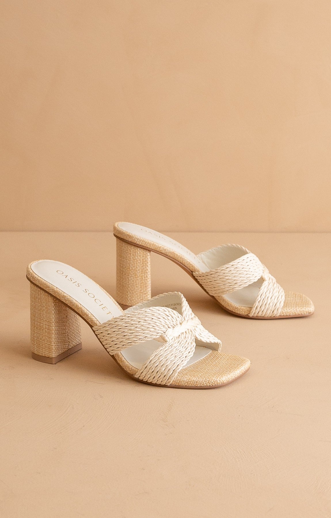 Santiago - Raffia Heels