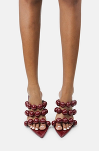 Ashlynn - Sculptural Beaded Mule Heels