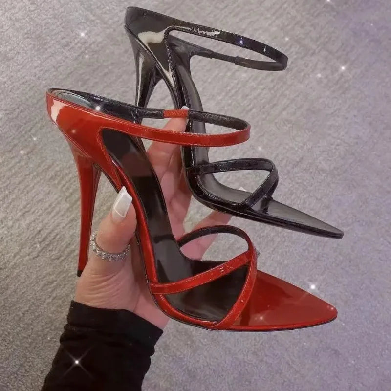 Non‑Tiring Stiletto Sandals – Pointed Open‑Toe One‑Strap High Heels for Women Summer