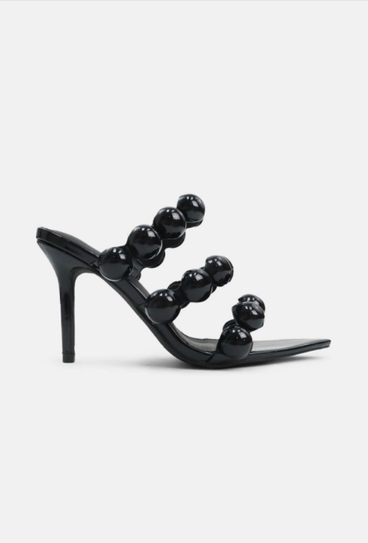 Ashlynn - Sculptural Beaded Mule Heels