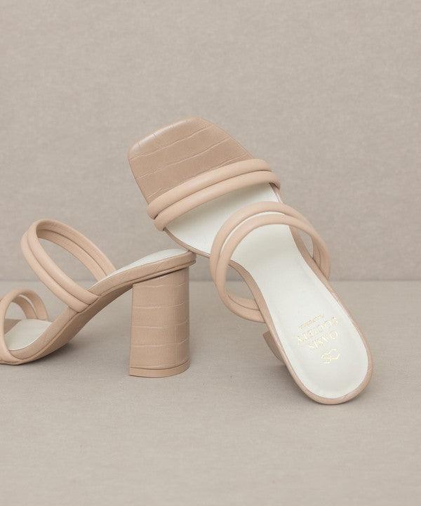 Angela - Strappy Alligator Heel - The Lelia