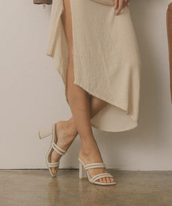 Angela - Strappy Alligator Heel - The Lelia