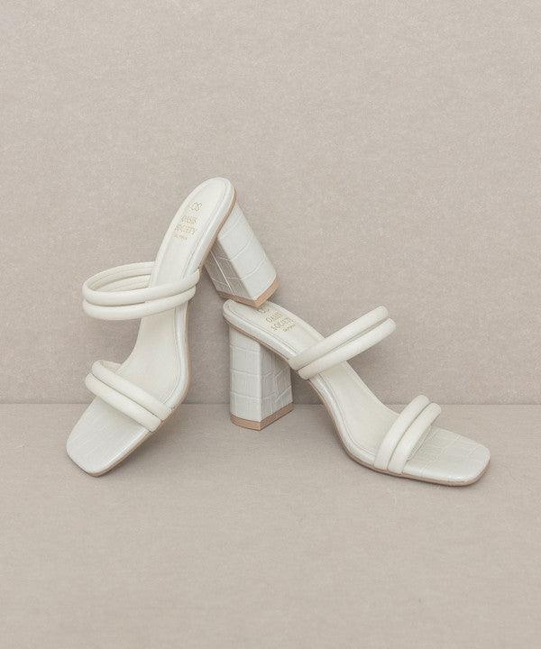 Angela - Strappy Alligator Heel - The Lelia